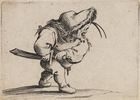 TvB G 4957
<br/>
Dwerg met zwaard ("Gebochelden")
<br/>
<em>Callot, Jacques (1592 - 1635)</em>